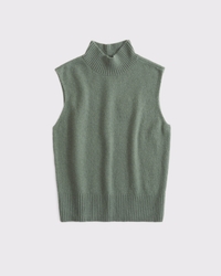 Merino Wool-Blend Sweater Shell Top