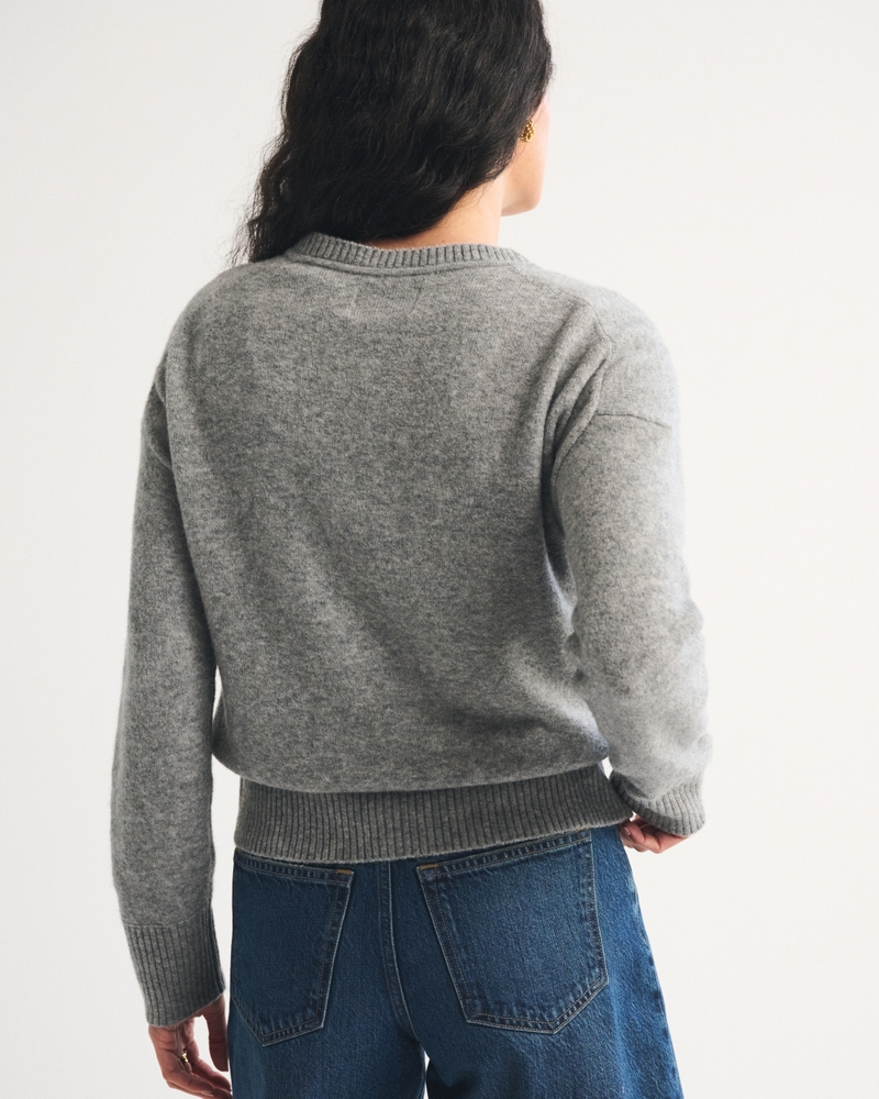 Merino Wool-Blend V-Neck Sweater - thumbnail 5