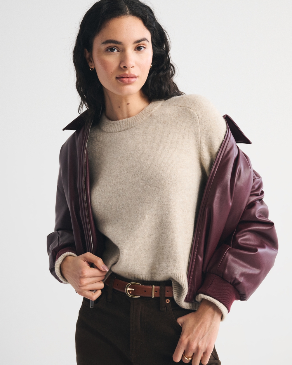 The A&F Madeline Merino Wool-Blend Crew Sweater