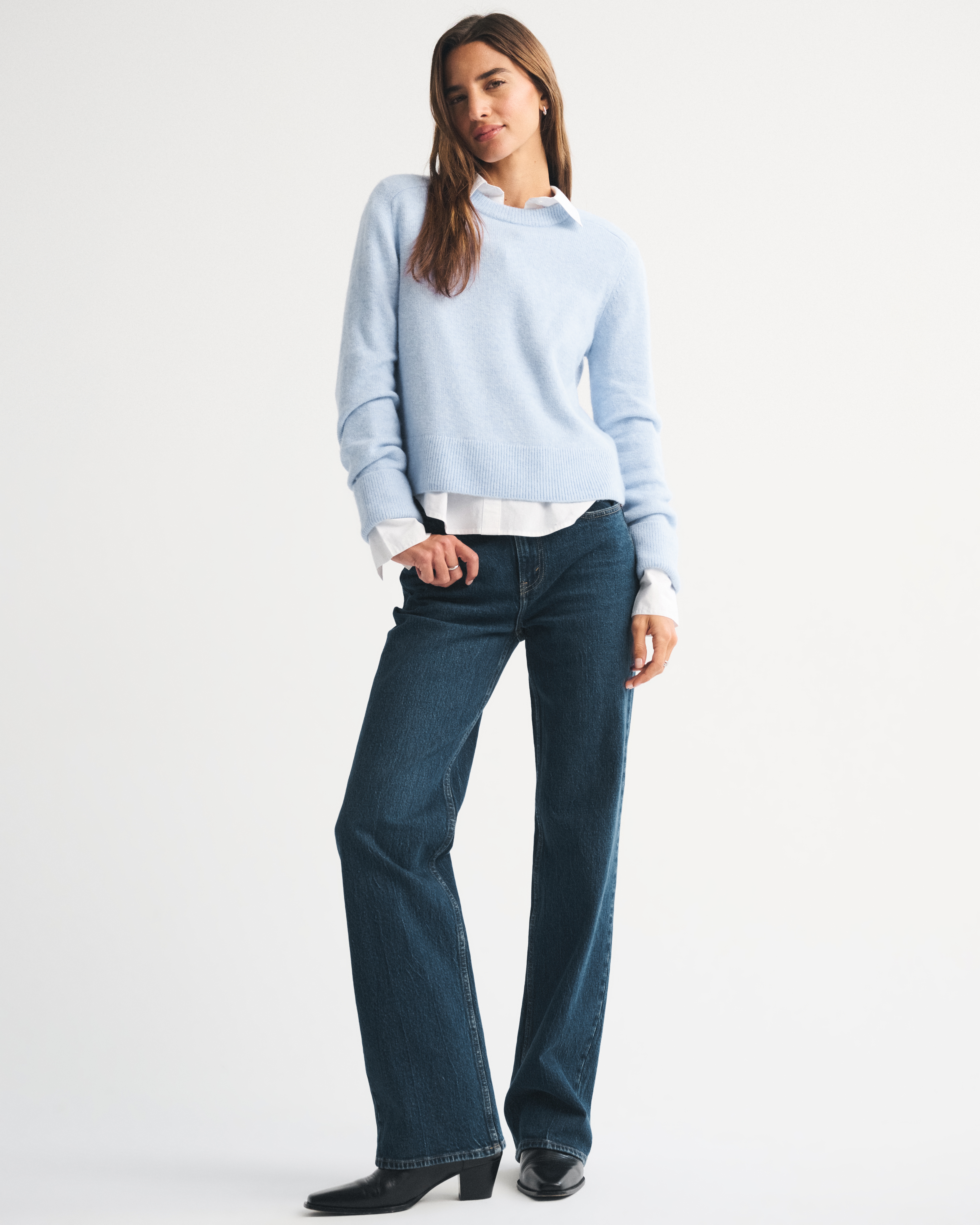 Женские свитеры Abercrombie & Fitch The A&F Madeline Merino Wool-Blend Crew Sweater — фото 3