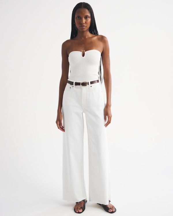 Ottoman Hardware Tube Top, Cream view 2