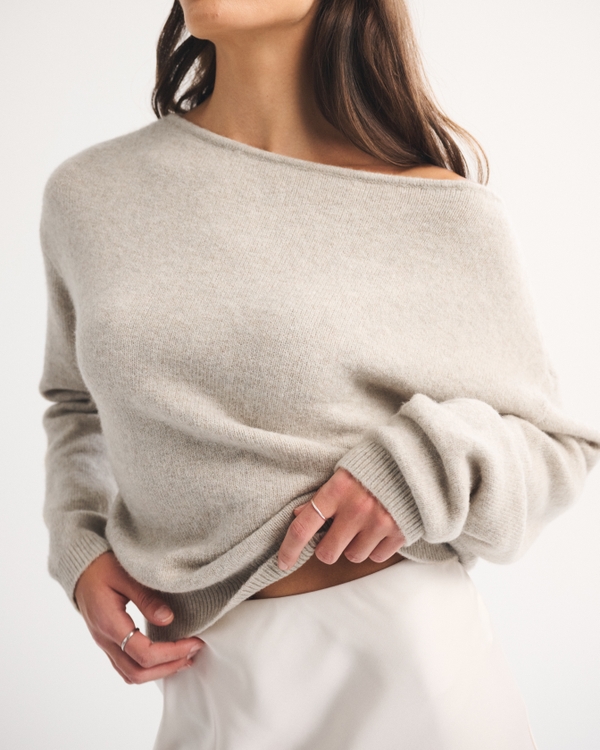 Merino Wool-Blend Slash Sweater