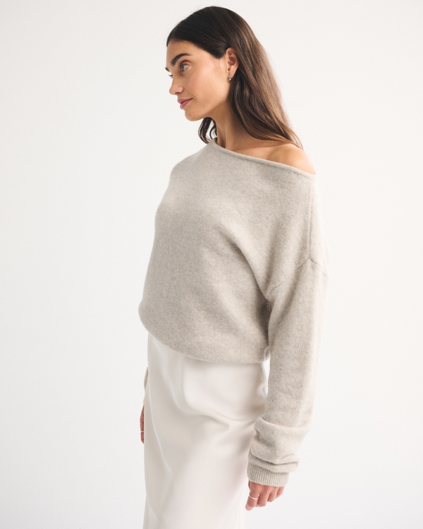 Merino Wool-Blend Slash Sweater