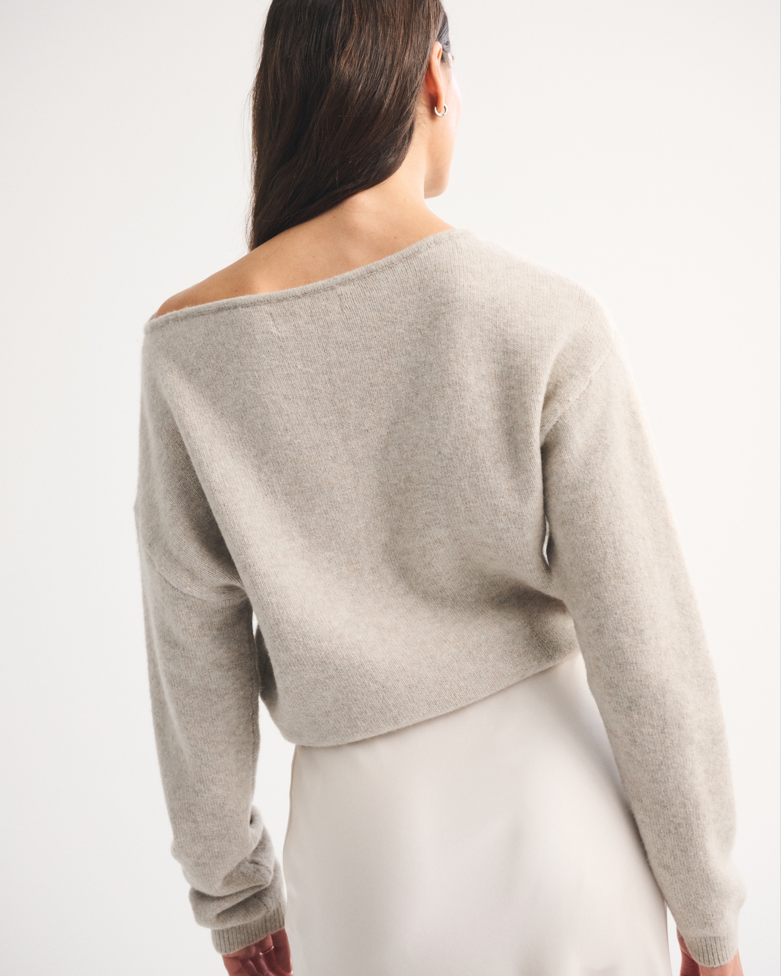 Merino Wool-Blend Slash Sweater