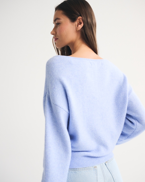 Merino Wool-Blend Slash Sweater