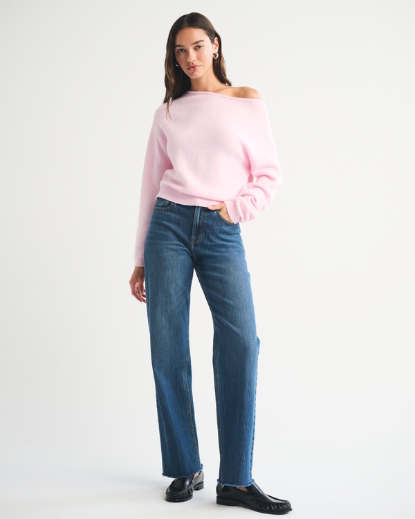 Merino Wool-Blend Slash Sweater