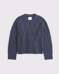 A&F Madeline Washed Cable Crew Sweater