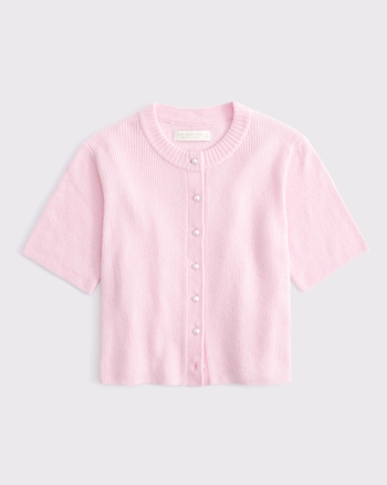 Merino Wool-Blend Short-Sleeve Cardigan from Abercrombie & Fitch - $44.99