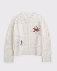 The A&F Madeline Mixed Stitch Crew Sweater