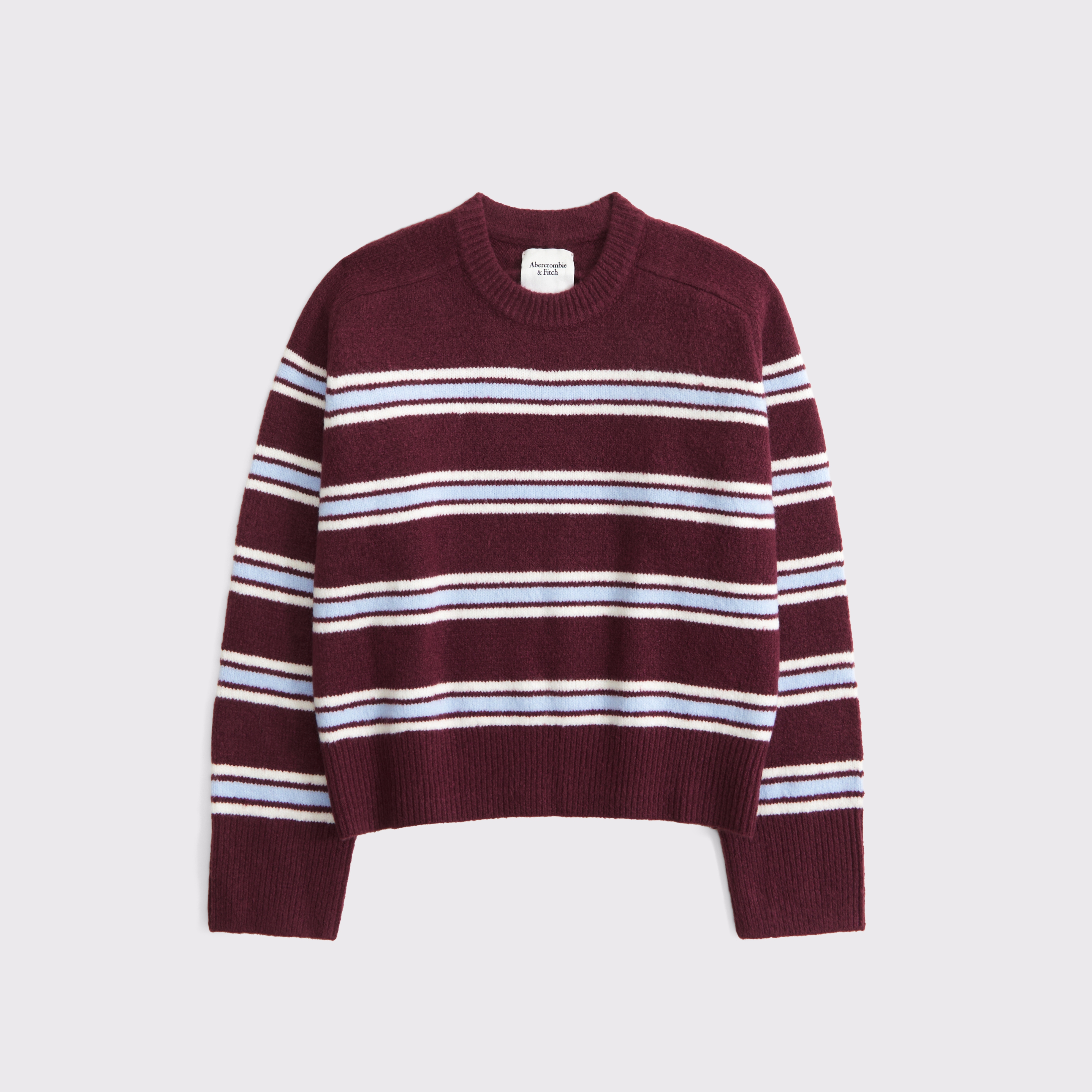 Abercrombie & Fitch The A&f Madeline Crew Sweater In Burgundy