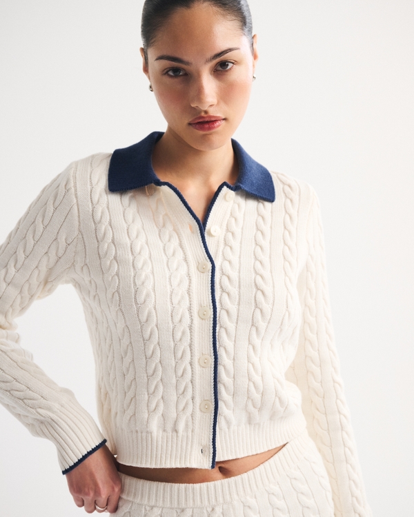 Women's Collared Cardigan | Women's Tops | Abercrombie.com