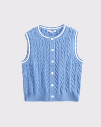 Cable-Knit Crew Sweater Vest