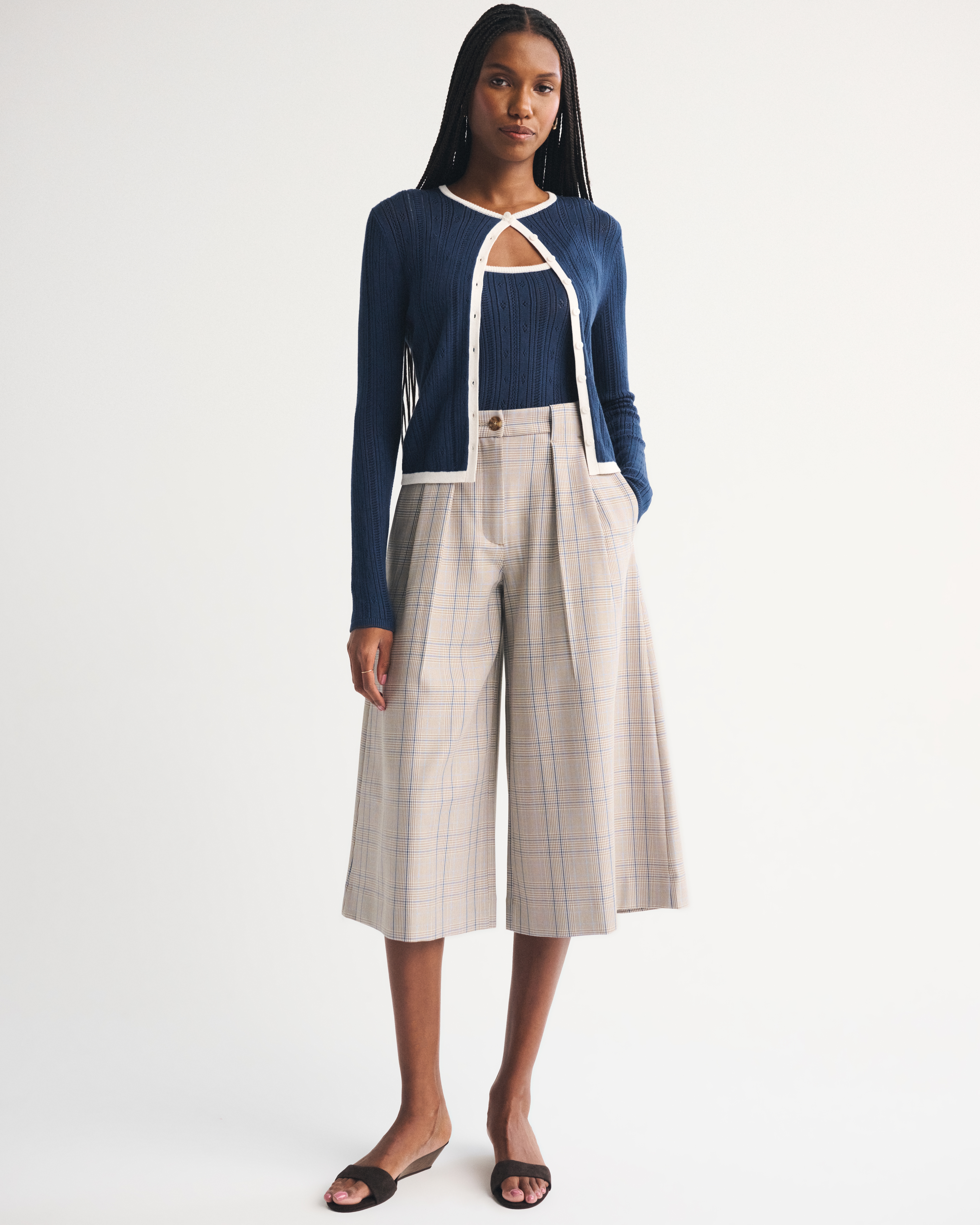 Женские кардиганы Abercrombie & Fitch Pointelle Crew Cardigan — фото 3