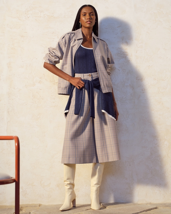 Pointelle Scoopneck Sweater Tank, Dark Blue view 2