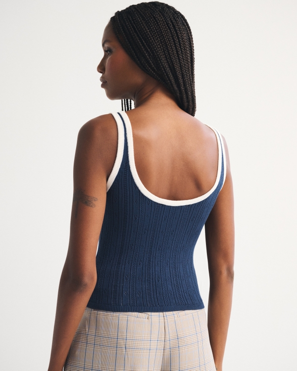 ウィメンズ ポインテル スクープネック ニットタンクトップ