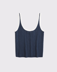 Pointelle Scoopneck Sweater Tank