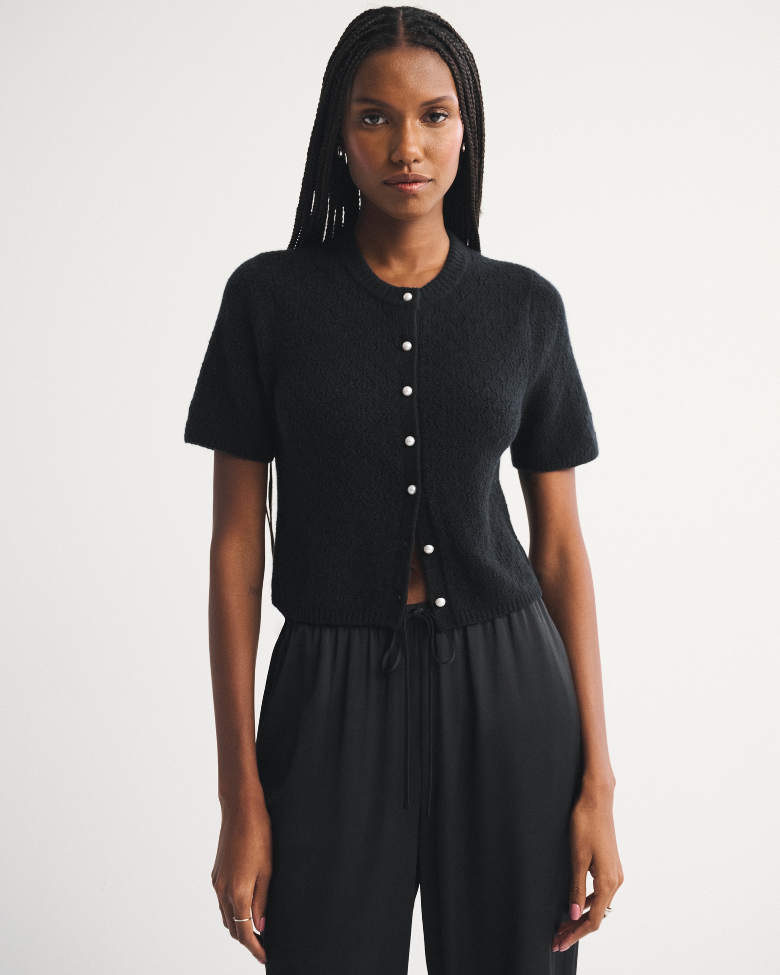 Abercrombie & Fitch Leopard LuxeLoft Short-Sleeve Cardigan | Arden