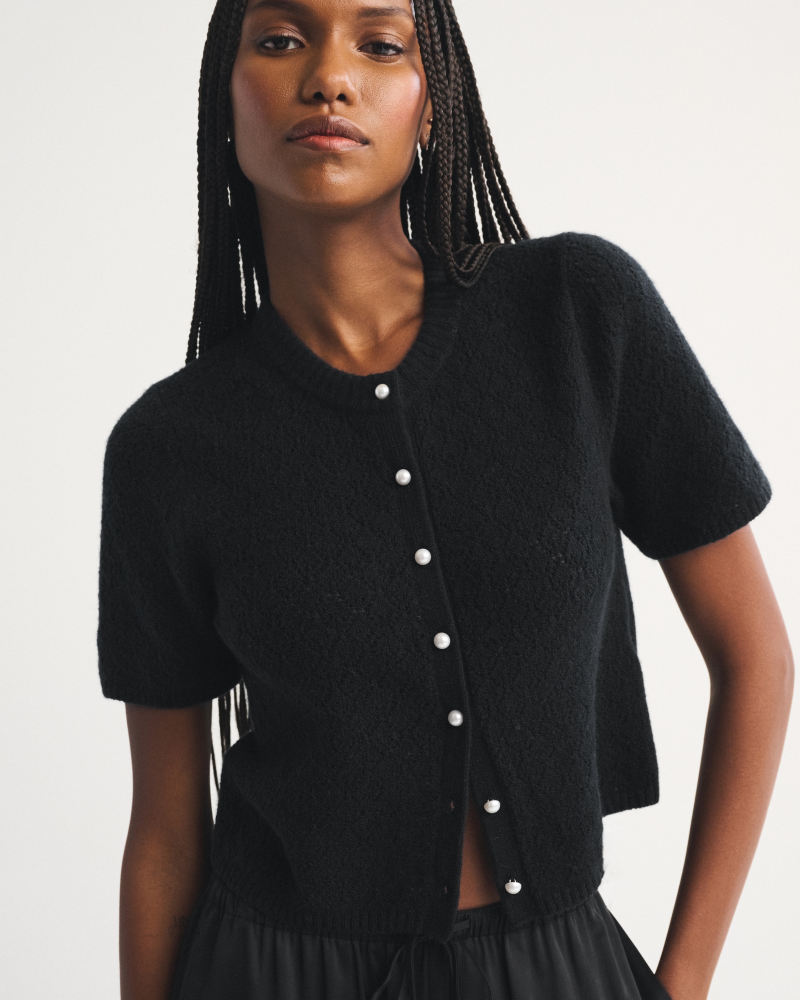 【 &her 】Army Knit/Black KIC_150-6085-00270-900_model3?