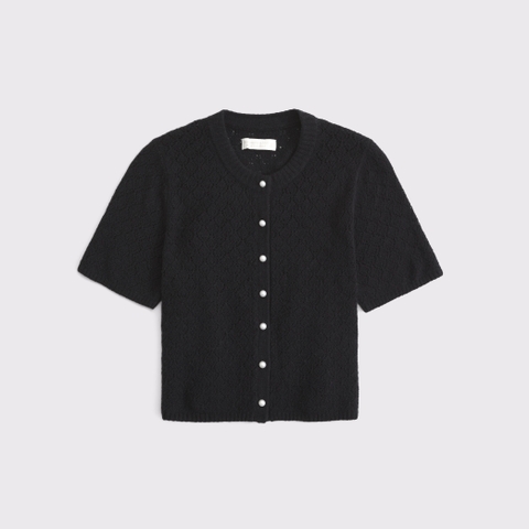 Женские кардиганы Abercrombie & Fitch Merino Wool-Blend Short-Sleeve Cardigan