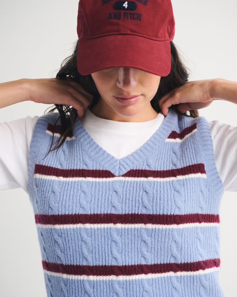 Merino Wool-Blend V-Neck Sweater Vest - thumbnail 9