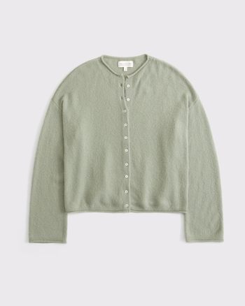 ABERCROMBIE & FITCH Women's Merino Wool-Blend Roll Neck Cardigan | Women's New Arrivals | Abercrombie.com