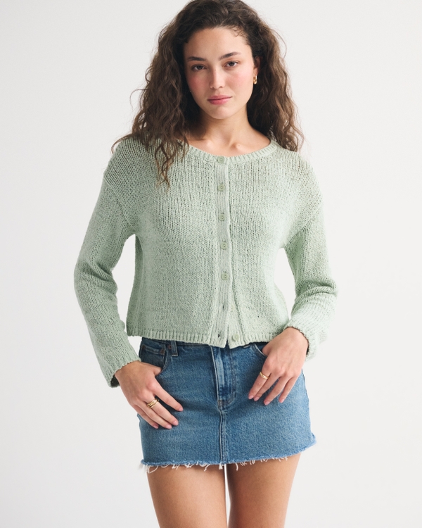 圓領開襟衫, Med Blue Dd view 1