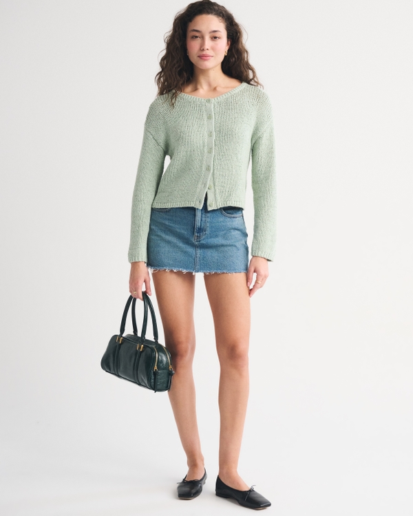 圓領開襟衫, Med Blue Dd view 2