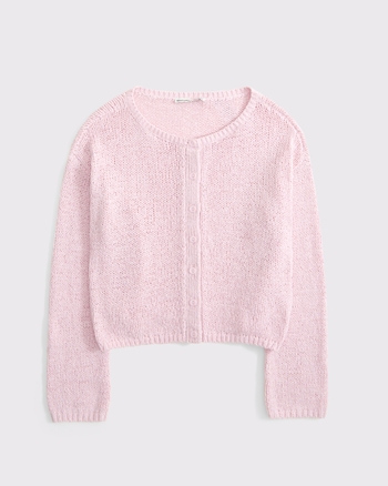 Open-Stitch Textural Crew Cardigan from Abercrombie & Fitch - $75
