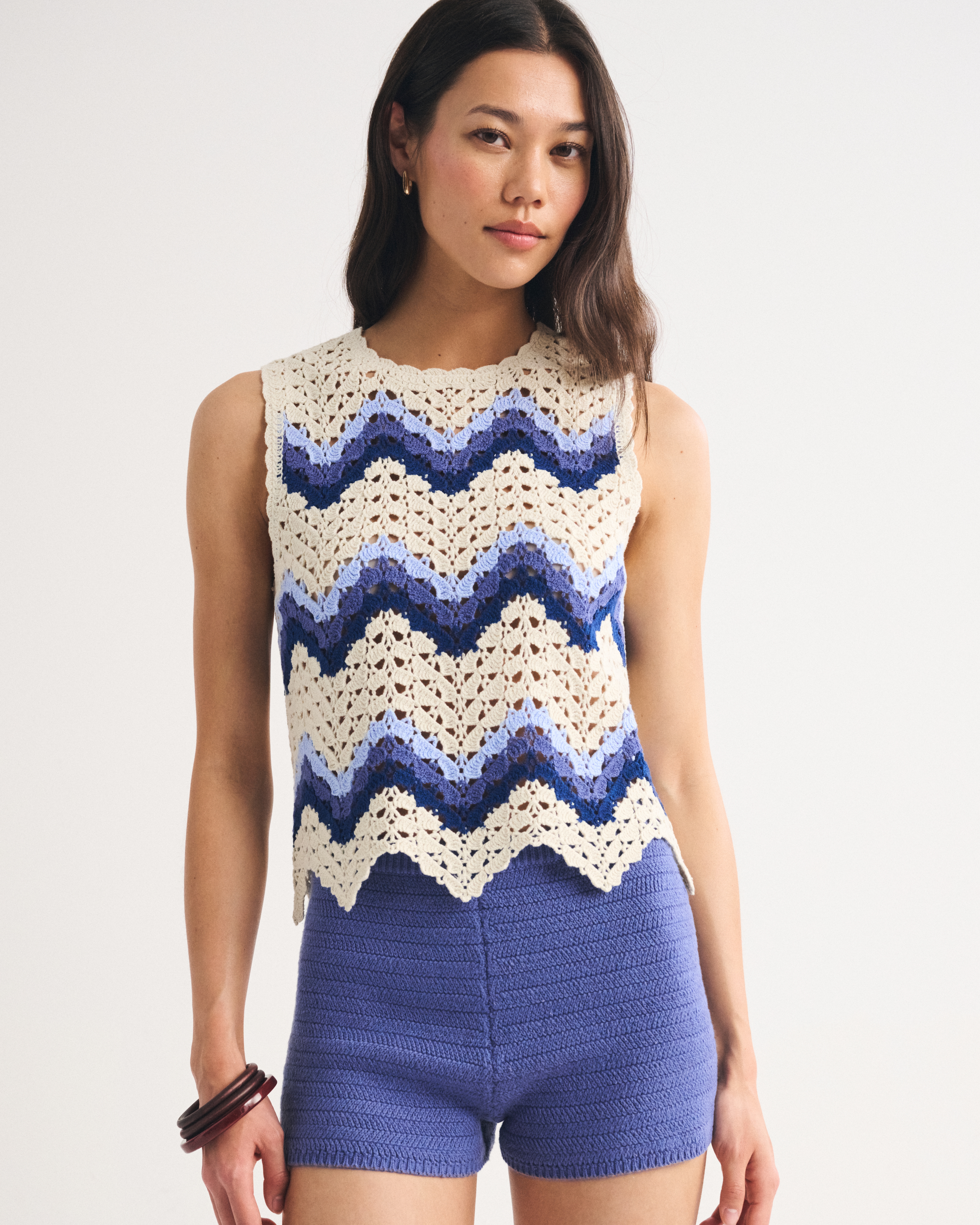 Женские топы Abercrombie & Fitch Crochet-Style Shell Top — фото 2