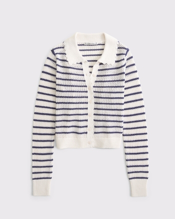Crochet-Style Collared Cardigan from Abercrombie & Fitch - $85