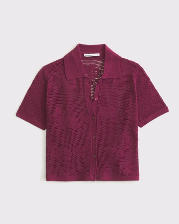 Floral Crochet Polo from Abercrombie & Fitch - $65