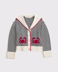 Nautical Collared Cardigan