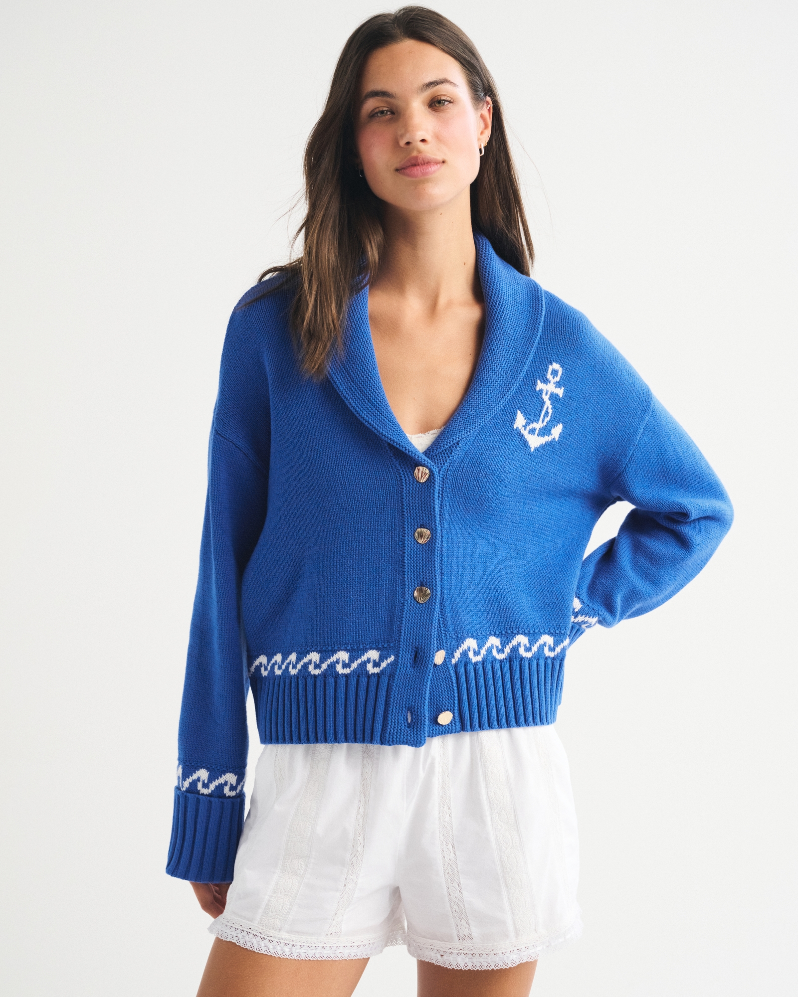 Abercrombie & Fitch Nautical Collared Cardigan | Arden Fair