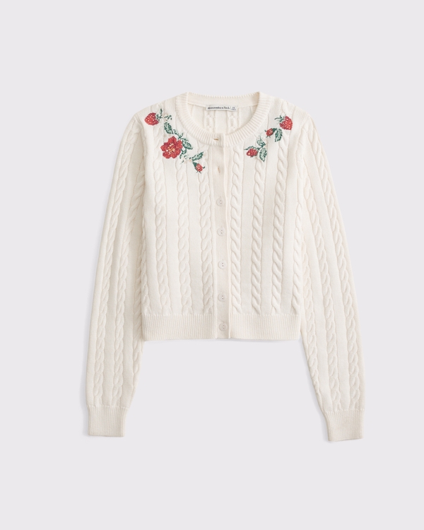 Women's Cable-Knit Cardigan Twinset | Women's Tops | Abercrombie.com