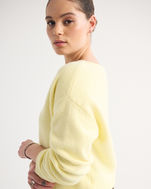 【イエロー（80）】Greg Slash Sweater Women's Merino Wool-Blend Slash Sweater | Women's Clearance