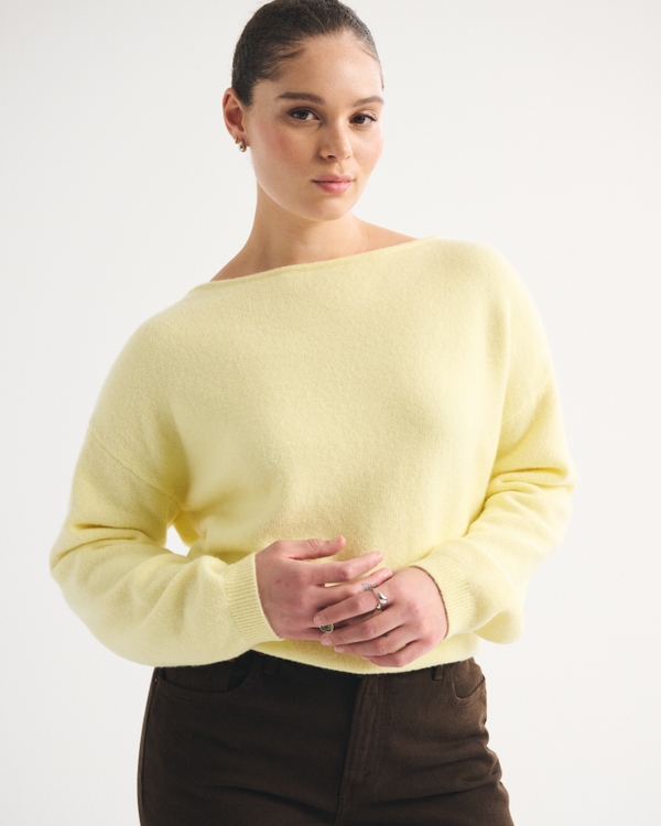 Merino Wool-Blend Slash Sweater