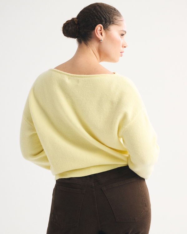 Merino Wool-Blend Slash Sweater