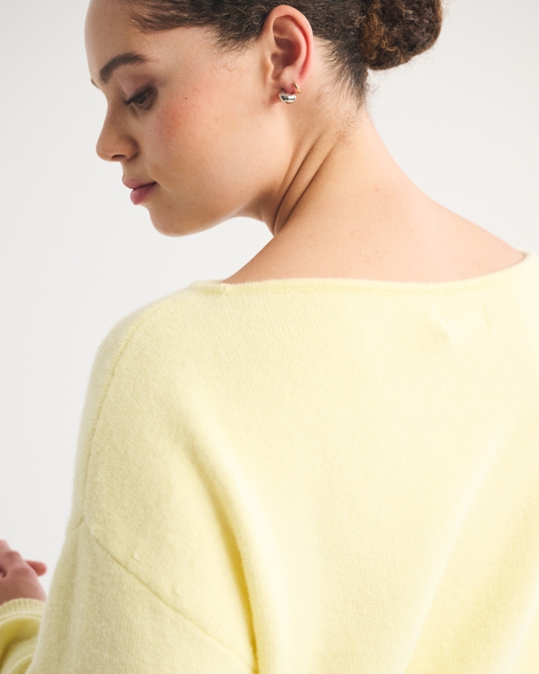 Merino Wool-Blend Slash Sweater
