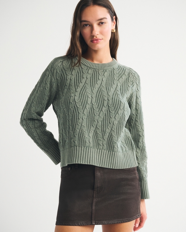 The A&F Madeline Cable Crew Sweater