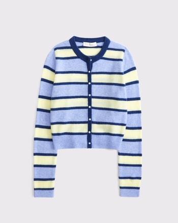 Merino Wool-Blend Shrunken Crew Cardigan from Abercrombie & Fitch - $48.99