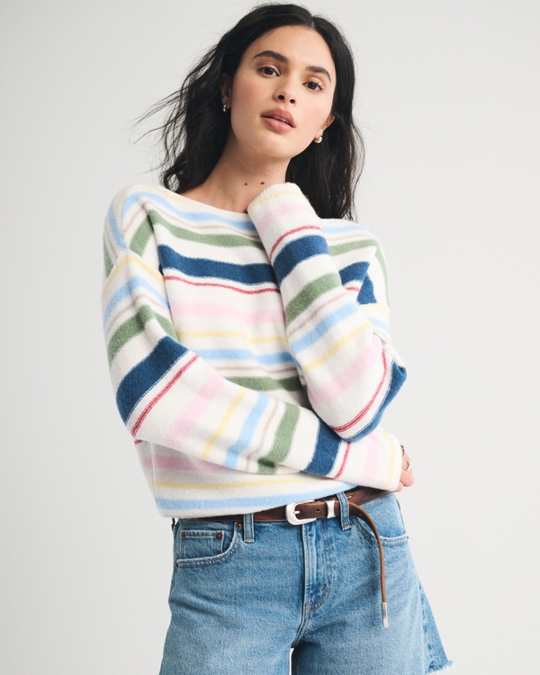 Wool-Blend Slash Sweater