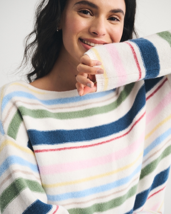 Wool-Blend Slash Sweater