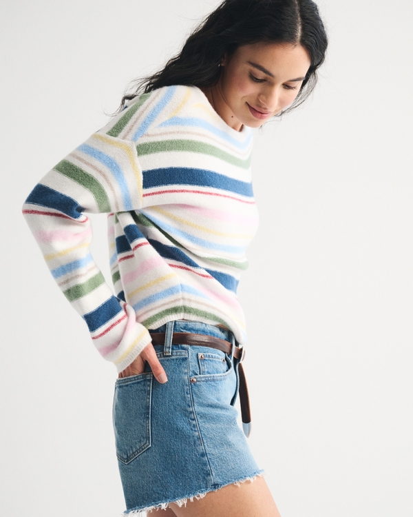 Wool-Blend Slash Sweater