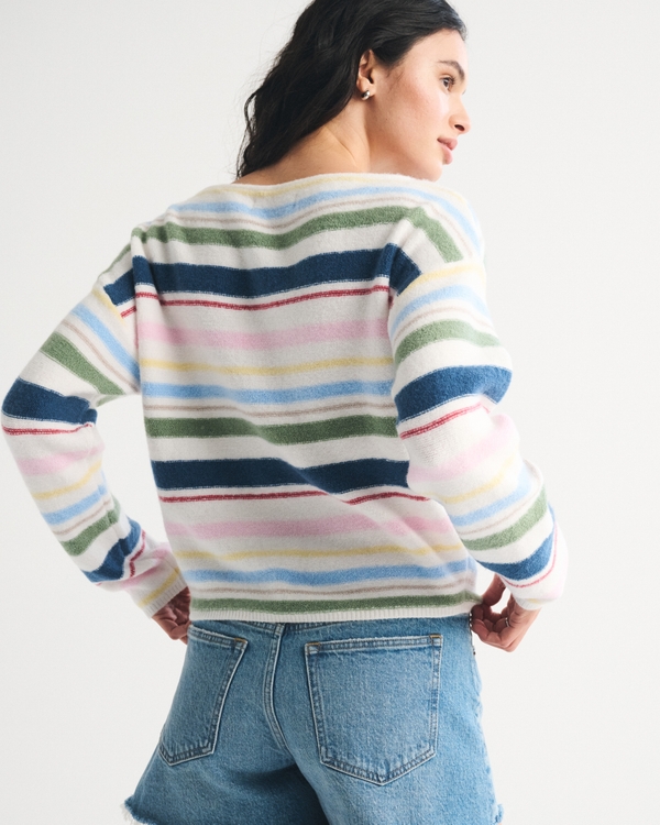 Wool-Blend Slash Sweater