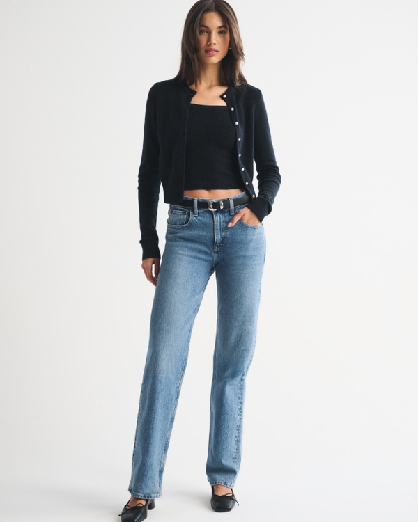 Merino Wool-Blend Sweater Tank, Black view 2