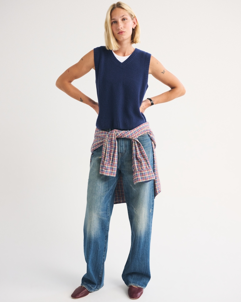 Merino Wool-Blend V-Neck Sweater Vest