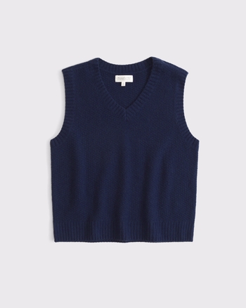 Merino Wool-Blend V-Neck Sweater Vest