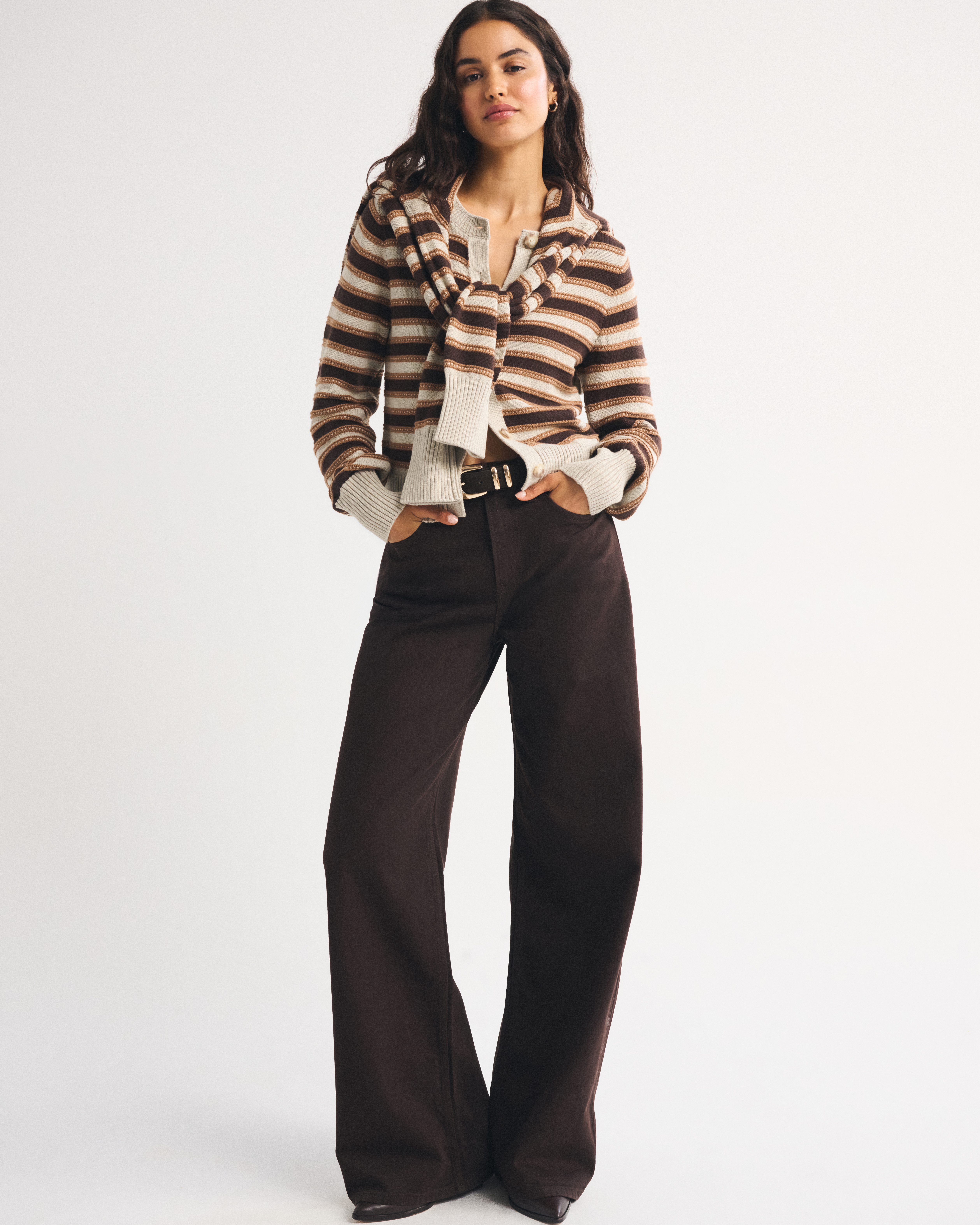 Женские кардиганы Abercrombie & Fitch Textural Stitch Shrunken Cardigan — фото 3