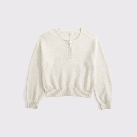Женские свитеры Abercrombie & Fitch Merino-Wool Blend Henley Sweater