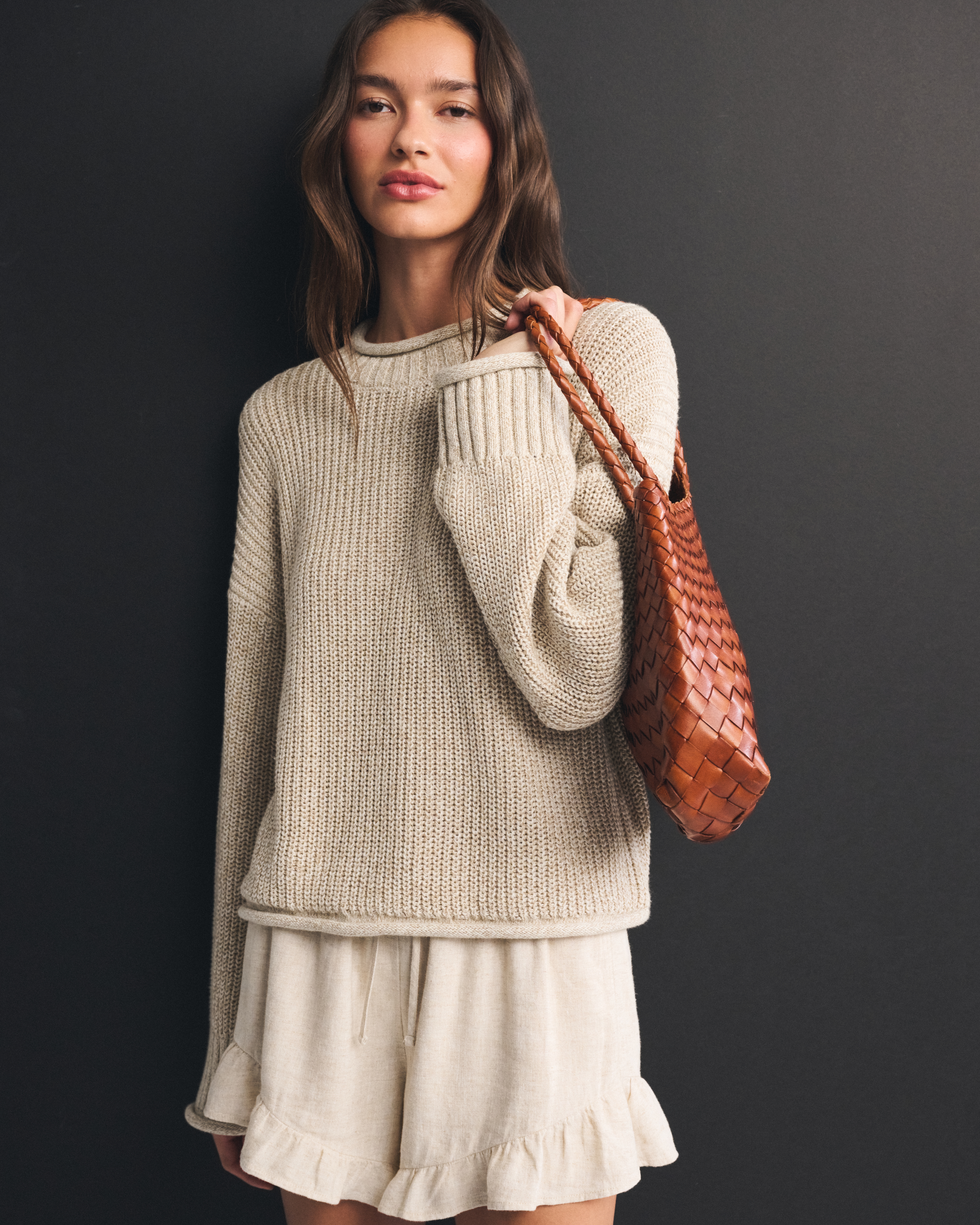 Женские свитеры Abercrombie & Fitch 100% Cotton Roll Neck Crew Sweater — фото 2